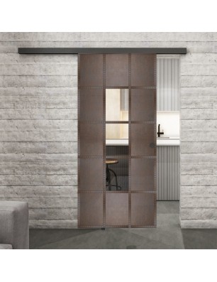 Glasschiebetür BLACK-LINE Loft Rosteisen | Glastuershop24