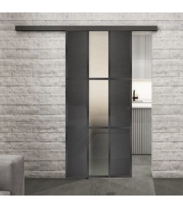 Glasschiebetür BLACK-LINE Loft Schwarzeisen | Glastuershop24
