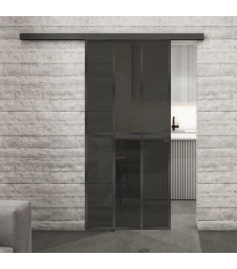 Glasschiebetür BLACK-LINE Loft Schwarzeisen | Glastuershop24