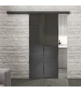Glasschiebetür BLACK-LINE Loft Schwarzeisen | Glastuershop24