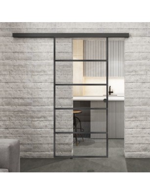 Glasschiebetür BLACK-LINE Loft Schwarzeisen | Glastuershop24