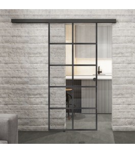 Glasschiebetür BLACK-LINE Loft Schwarzeisen | Glastuershop24