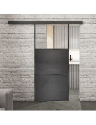 Glasschiebetür BLACK-LINE Loft Schwarzeisen | Glastuershop24