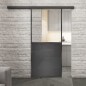 Glasschiebetür BLACK-LINE Loft Schwarzeisen Genietet 16 Auf Klarglas