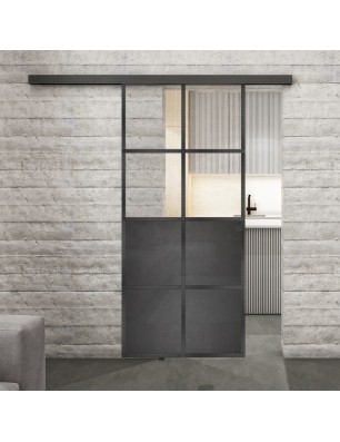 Glasschiebetür BLACK-LINE Loft Schwarzeisen | Glastuershop24