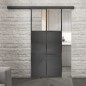Glasschiebetür BLACK-LINE Loft Schwarzeisen Genietet 19 Auf Klarglas Glasschiebetür BLACK-LINE Loft Schwarzeisen Genietet 19 Auf Klarglas