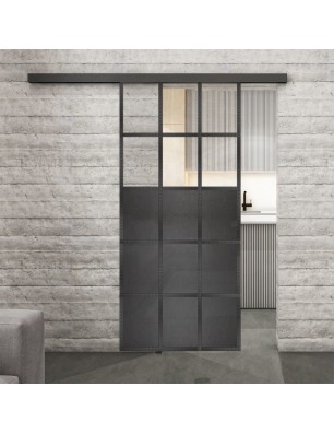 Glasschiebetür BLACK-LINE Loft Schwarzeisen | Glastuershop24