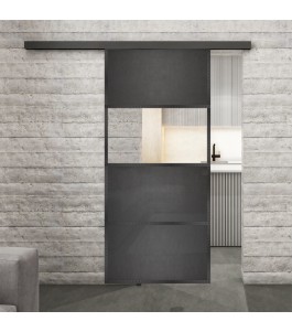 Glasschiebetür BLACK-LINE Loft Schwarzeisen | Glastuershop24