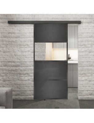 Glasschiebetür BLACK-LINE Loft Schwarzeisen | Glastuershop24