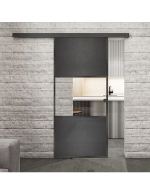 Glasschiebetür BLACK-LINE Loft Schwarzeisen | Glastuershop24