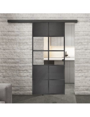 Glasschiebetür BLACK-LINE Loft Schwarzeisen | Glastuershop24