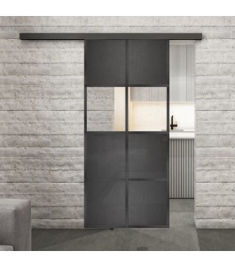 Glasschiebetür BLACK-LINE Loft Schwarzeisen | Glastuershop24