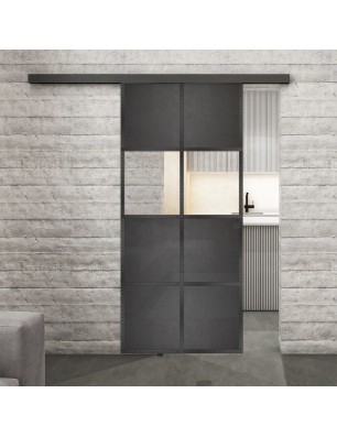 Glasschiebetür BLACK-LINE Loft Schwarzeisen | Glastuershop24
