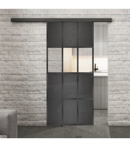 Glasschiebetür BLACK-LINE Loft Schwarzeisen | Glastuershop24