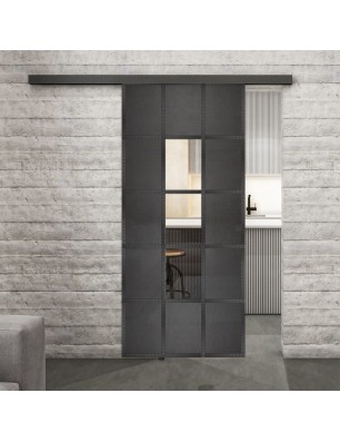 Glasschiebetür BLACK-LINE Loft Schwarzeisen | Glastuershop24