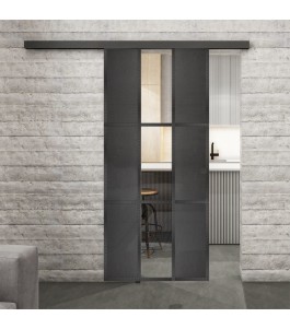 Glasschiebetür BLACK-LINE Loft Schwarzeisen | Glastuershop24