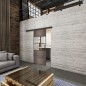 Glasschiebetür BLACK-LINE Loft Rosteisen Genietet 25 Auf Klarglas