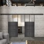 Glasschiebetür BLACK-LINE Loft Schwarzeisen Genietet 19 Auf Klarglas Glasschiebetür BLACK-LINE Loft Schwarzeisen Genietet 19 Auf Klarglas