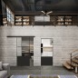 Glasschiebetür BLACK-LINE Loft Schwarzlack 33 Auf Klarglas Glasschiebetür BLACK-LINE Loft Schwarzlack 33 Auf Klarglas