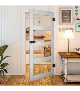 Ganzglastür Country Weiss Rustikal Modell 31 | Glastuershop24