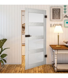 Ganzglastür Country Weiss Rustikal Modell 35 | Glastuershop24