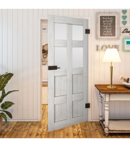 Ganzglastür Modell 65 im Country-Design | Glastuershop24
