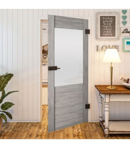 Ganzglastür Country Graueiche Modell 14 | Glastuershop24