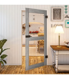 Ganzglastür Country Graueiche Modell 21 | Glastuershop24