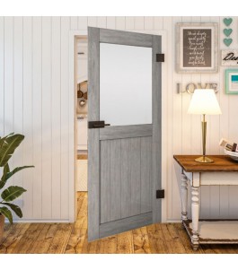Ganzglastür Country Graueiche Modell 24 | Glastuershop24