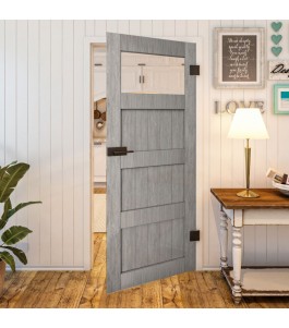 Ganzglastür Country Graueiche Modell 34 | Glastuershop24