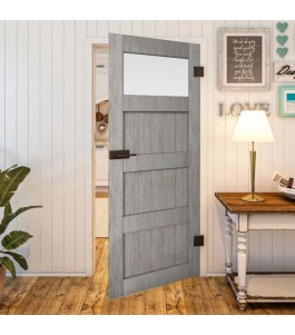 Ganzglastür Country Graueiche Modell 38 | Glastuershop24
