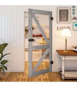 Ganzglastür Country Graueiche Modell 41 | Glastuershop24
