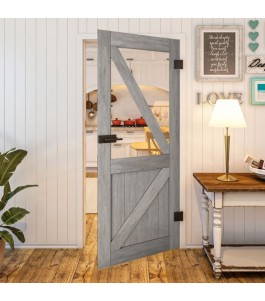 Ganzglastür Country Graueiche Modell 42 | Glastuershop24