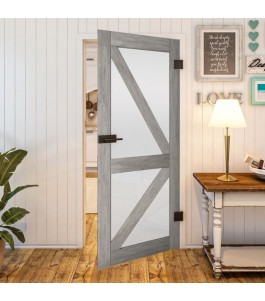 Ganzglastür Country Graueiche Modell 43 | Glastuershop24