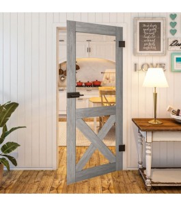 Ganzglastür Country Graueiche Modell 51 | Glastuershop24