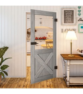 Ganzglastür Country Graueiche Modell 52 | Glastuershop24