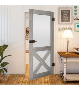 Ganzglastür Country Graueiche Modell 53 | Glastuershop24