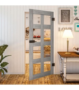 Ganzglastür Country Graueiche Modell 61 | Glastuershop24