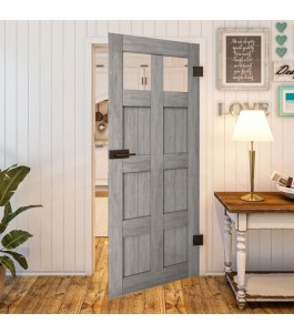 Ganzglastür Country Graueiche Modell 63 | Glastuershop24