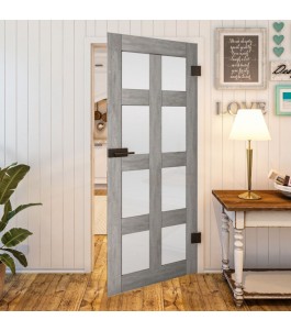 Ganzglastür Country Graueiche Modell 64 | Glastuershop24