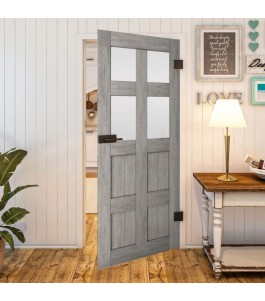 Country Graueiche Modell 65 Ganzglastür | Glastuershop24