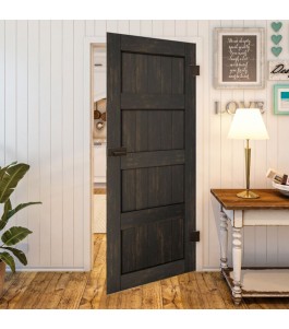 Ganzglastür Country Schwarz gebeizt Modell 30 | Glastuershop24