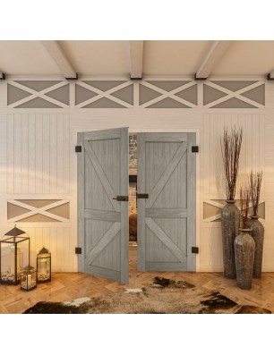 Ganzglastür Country Graueiche Modell 40 | Glastuershop24