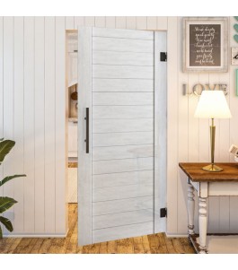 Pendeltür Country Weiss Rustikal Modell 10 – Glastuershop24