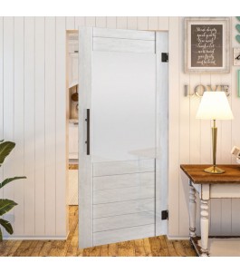 Pendeltür Country Weiss Rustikal Modell 13 | Glastuershop24