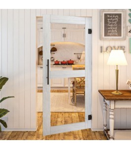Pendeltür Country Weiss Rustikal Modell 21 – Glastuershop24