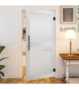 Pendeltür Country Weiss Rustikal Modell 23 – Glastuershop24