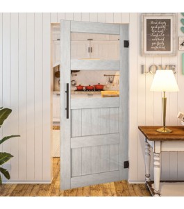 Pendeltür Country Weiss Rustikal Modell 33 | Glastuershop24