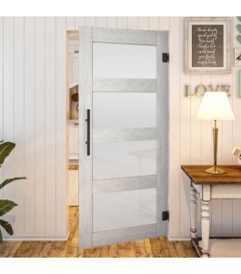 Pendeltür Country Weiss Rustikal Modell 35 – Glastuershop24