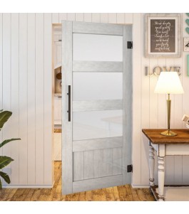 Pendeltür Country Weiss Rustikal Modell 36 | Glastuershop24